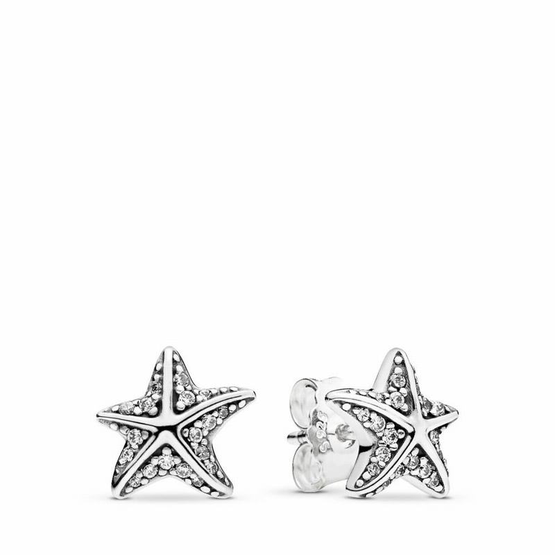 Pandora Tropical Starfish Stud Earrings Clearance NZ, Sterling Silver (951837-SYM)